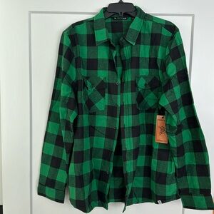 Branded Bills Green Flannel